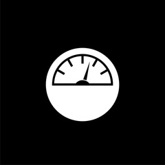 Speedometer icon isolated on dark background