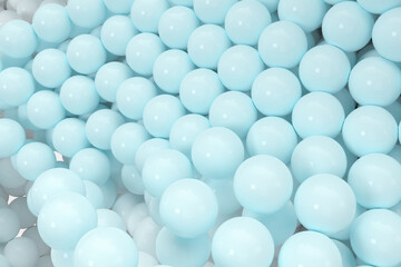 Glossy balls gather together, abstract background, 3d rendering.