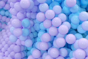 Glossy balls gather together, abstract background, 3d rendering.