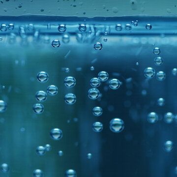 Macro liquid abstract of carbonated bubbles