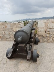 canon on the walls of Ibiza city Kanone auf den Wällen von Ibiza Stadt