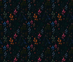 floral pattern with splashes of colour