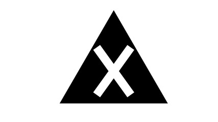 Letter X logo. Useful as branding symbol, identity, alphabet element, square app icon, clip art and illustration.
