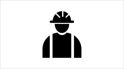 Construction worker icon design. Engineer person icon in modern flat style design.
