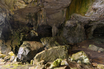 Dolomite rock formations in Greigs Scenic Caves Bruce Peninsula Ontario