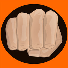 Fist - vector. Freedom of speech concept. Stop censoring social media. Freedom of information