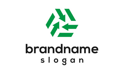 Modern arrow logo design vector