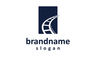 Railroad logo design vector
