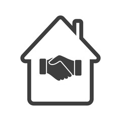 Property or real estate handshake design.