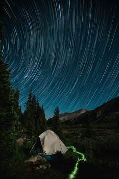 star trails near Buena Vista, CO