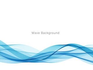 Blue wave concept background illustration