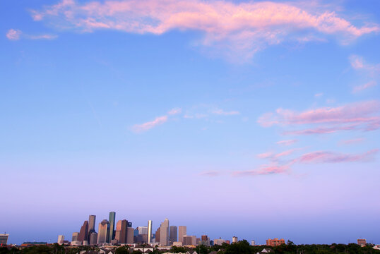 Houston skyline in twilight
