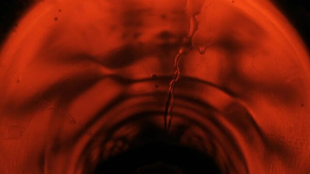Dark beer in a glass close-up