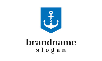 Modern anchor logo design vector