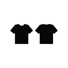 T-shirt icon . Front and back.  dress vector icon. 