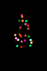 Christmas tree shape lights abstract background