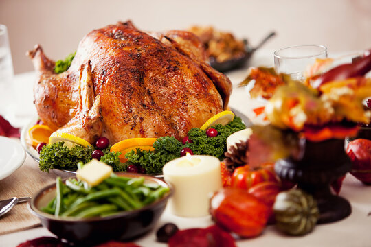 Thanksgiving: Roast Turkey on Platter