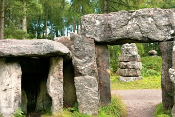 Segment of the Druid's Temple, Swinton Estate, Swinton, Ripon, North Yorkshire, England.