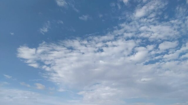 Blue sky white clouds time lapse hd