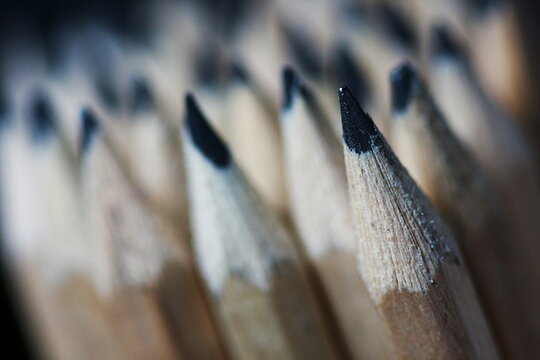 A bunch of wood pencils