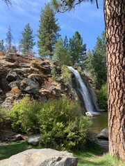waterfall in the mountains