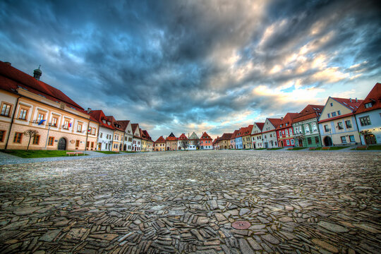 Square of Bardejov, Slovakia, in the Evening