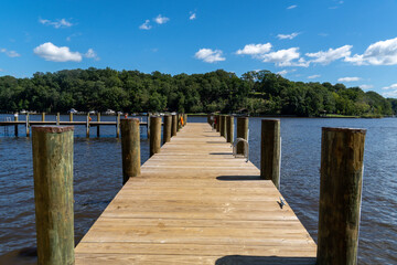 wooden pier on the south river
