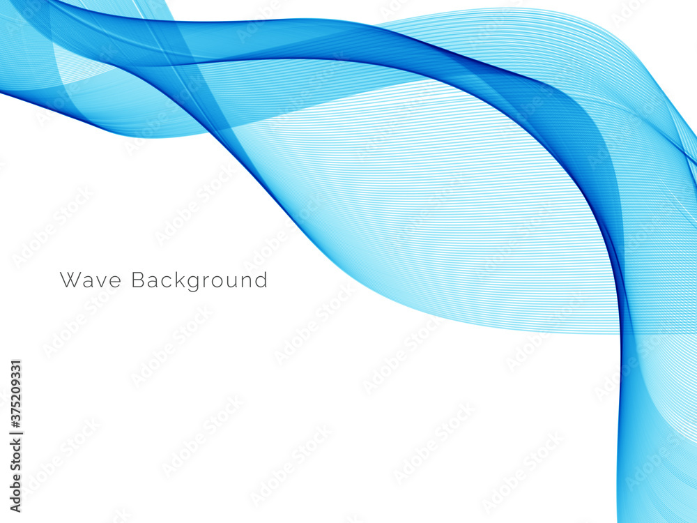 Wall mural Blue wave stylish dymanic background