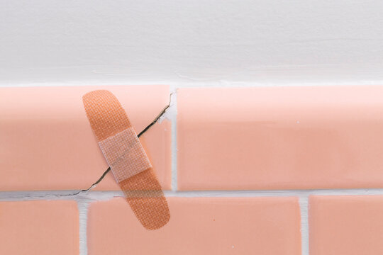 DIY home repair - a bandage on cracked ceramic tile