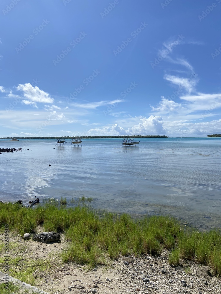 Canvas Prints Bord de mer à Maupiti, Polynésie française	