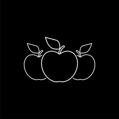 Apple icon isolated on dark background