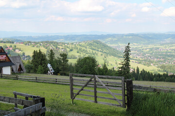 rural landscape with a fence