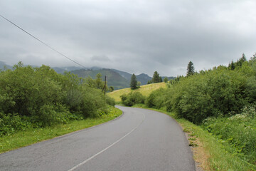 summer road in the mountains