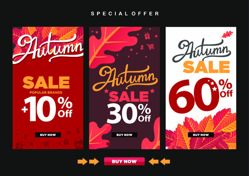 Special offer Autumn illustration for ads