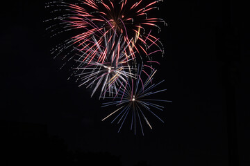 A beautiful display of fireworks at the 2019 Katy Mills firework show for July 4th