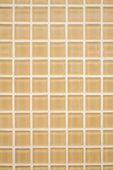 Close up yellow tile wall background and texture for concept design