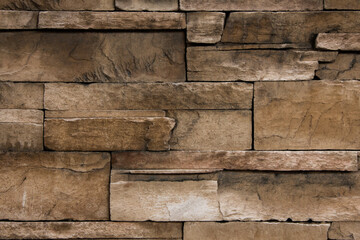 Close up stone wall background and texture
