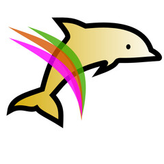 Ein vor Freude springender Delphin