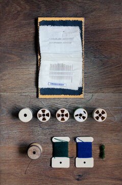 Threads and needles.