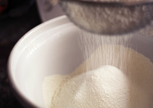 Sifting flour for a recipe