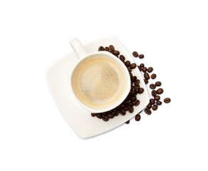 Fototapeta premium Cup of coffee isolated on white background