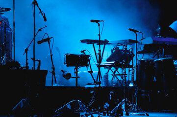 Music instruments on stage
