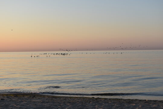 sunset on the beach