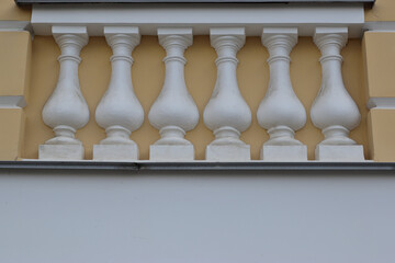 Balustrade on the wall of an old building