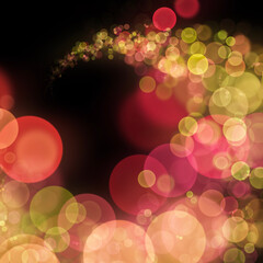 Red-yellow elegant abstract background with blur bokeh effects