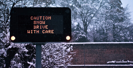 Snow drive with care.