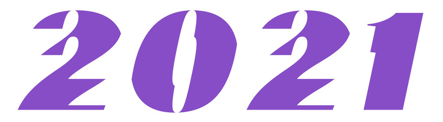 2021 typography logo. Seasonal holidays flyers, greetings and invitations cards, congratulations and banners. Happy new year. Vector illustration.