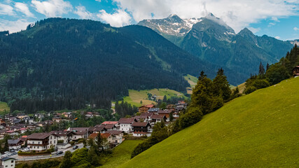 Beautiful alpine summer view at the famous Penken summit, Mayrhofen, Tyrol, Austria