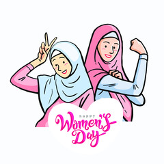 Women's day for hijab women around the world