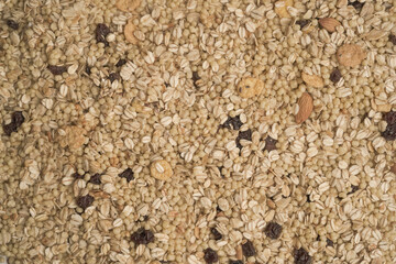 background or texture of mix of cereals and nuts